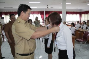 Wagub Sulut Steven Kandouw, ketika membuka Diklat teknis SAP berbasis akrual angkatan I, yang dilaksanakan di Badan Diklat Provinsi Sulut