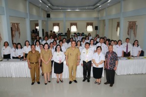 Wali kota, Kadis Dikbud dan para pemateri serta peserta pendidikan dan pelatihan