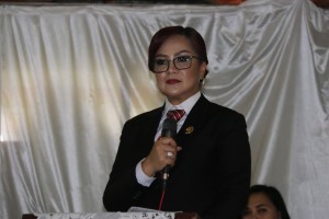Wakil Wali Kota Syerly Adelyn Sompotan saat memberikan sambutan