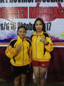 Julianty Taroreh dna Isabela Sundah, peraih 2 medali emas di cabang tenis meja 