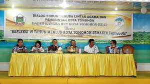 Anggota DPD-RI, Ketua DPRD Tomohon, Sekkot Tomohon, Kertua FKUB dan ketua Forum pemuda Lintas Agama
