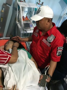 Kapolres Tomohon AKBP I Ketut Agus Kusmayadi SIK saat berada di RS Gunung Maria