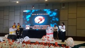 KPU Minahasa, Pilkada Minahasa 2018, Debat Cabup dan Cawabup 