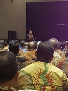 Presiden Joko Widodo saat membuka Rapat Kerja