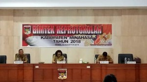 Humas dan Protokol Minahasa ,Bimtek Keprotokolan, Drs Moudy Pangerapan
