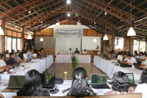 Kadisw pendidikan dan kebudayaan daerah Kota Tomohon membawakan laporan kegiatan