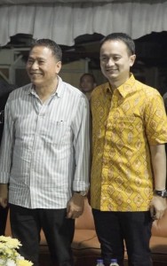 Wali Kota Tomohon Jimmy F Eman SE Ak dan Anggota Komisi I DPR-RI Dr Jerry Sambuaga