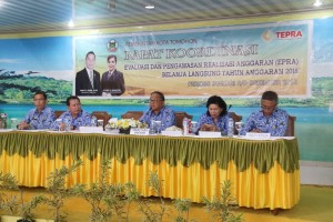 Sekretaris Kota Ir harold V Lolowang MSc MTh memimpin rapat