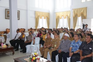jajaran pemerintah, tokoh agama, tokoh masyarakat dan stakeholder lainnya yang hadir dalam kunjungan Kapo;da Sulut