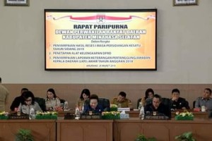 DPRD Minsel Laksanakan Paripurna Penyampaian Reses Masa sidang Kesatu Tahun 20194