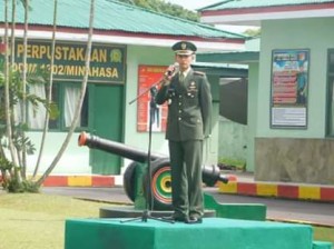 Komandan Kodim 1302Min Bacakan Sambutan Kepala BPIP di Peringatan Hari Lahir Pancasila.