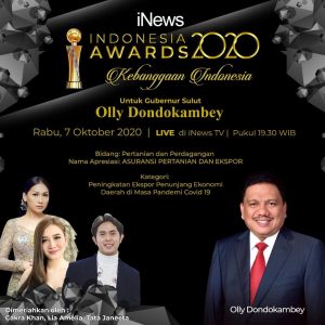 Olly Dondokambey, penghargaan Indonesia Award, IA-IV 2020