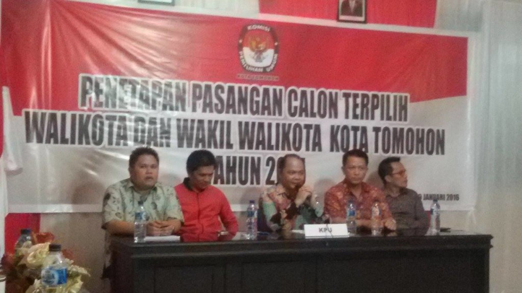 Pleno Penetapan Calon walikota-Wakil walikota Tomohon Terpilih