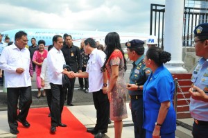 Presiden Jokowi , bandara Miangas, Kabupaten Kepulauan Talaud, 