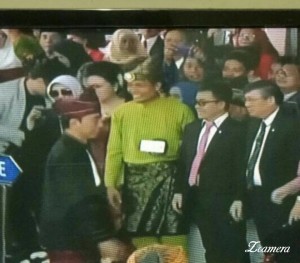 Dua Senator asal Sulut Ir SBAN Liow dan Ir Marhany Pua bersama Presiden RI Joko Widodo