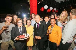 Ketua DPRD Tomohon Ir Kiky JL Wenur menghadiri toast kenegaraan