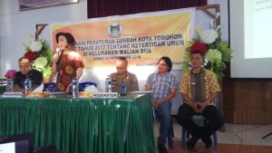 Ketua DPRD Tomohon Ir Miky JL Wenur MAP sosialisasikan Perda Ketertiban Umum