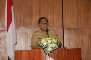 Sekretaris Kota Ir Harold V Lolowang MSc MTh menghadiri Rapat Paripurna DPRD Tomohon tentang Perubahan RPJMD