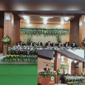 Christo Bless Eman SE memimpin Rapat Paripurna perdana sebagai Ketua Sementara DPRD Tomohon
