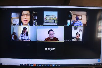 Rapat kerja secara virtual Komisi III DPRD Tomohon dengan Dinas Sosial