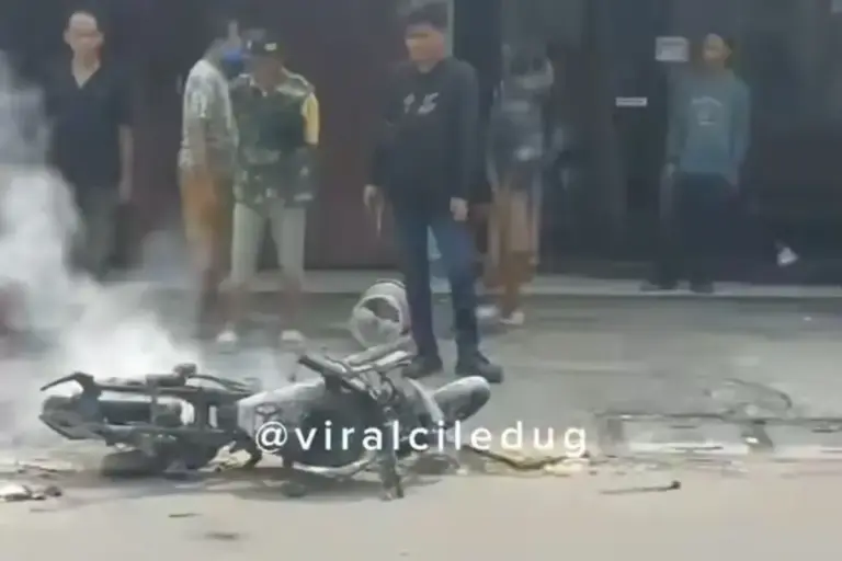 Pemilik Menghilang Usai Motor Thunder Terbakar di SPBU Tangerang