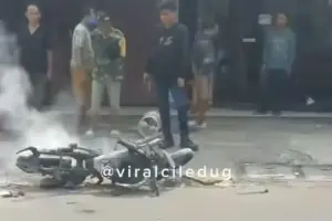 Motor Thunder Terbakar Usai Isi BBM di SPBU Tangerang, Diduga Tangki Kepenuhan