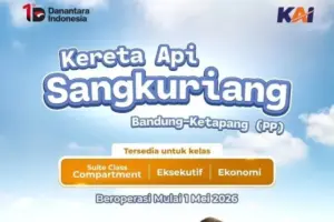 KA Sangkuriang Bandung-Ketapang PP Diluncurkan 1 Mei 2026, Ada Diskon Tiket 50 Persen