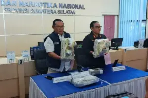BNN Sumsel Gagalkan Peredaran 16,9 Kg Sabu di Palembang, 2 Kurir Jaringan Internasional Ditangkap